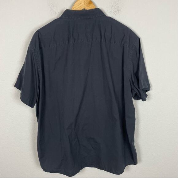 Untuckit Black Short Sleeve Button Front Top XXL - Picture 5 of 9